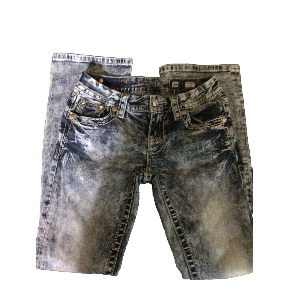 Miss Me Jeans Signature Boot Cut Size 26 JE 834482R - Picture 6 of 7